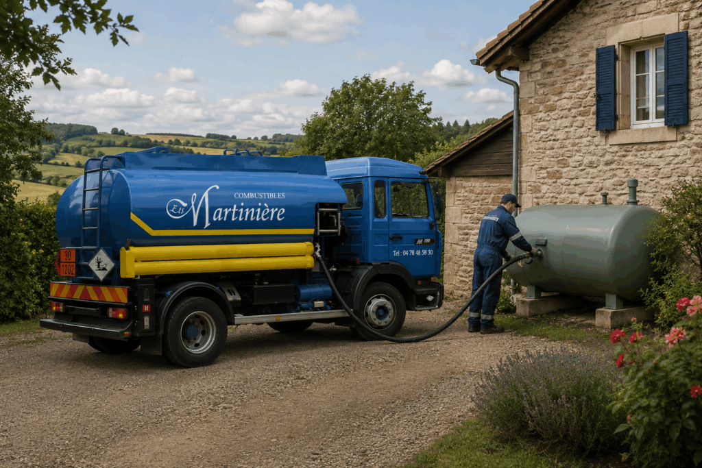 camion livraison fioul etablissements martiniere